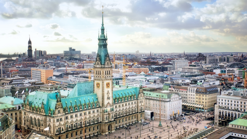 Luftbild Hamburg Rathaus