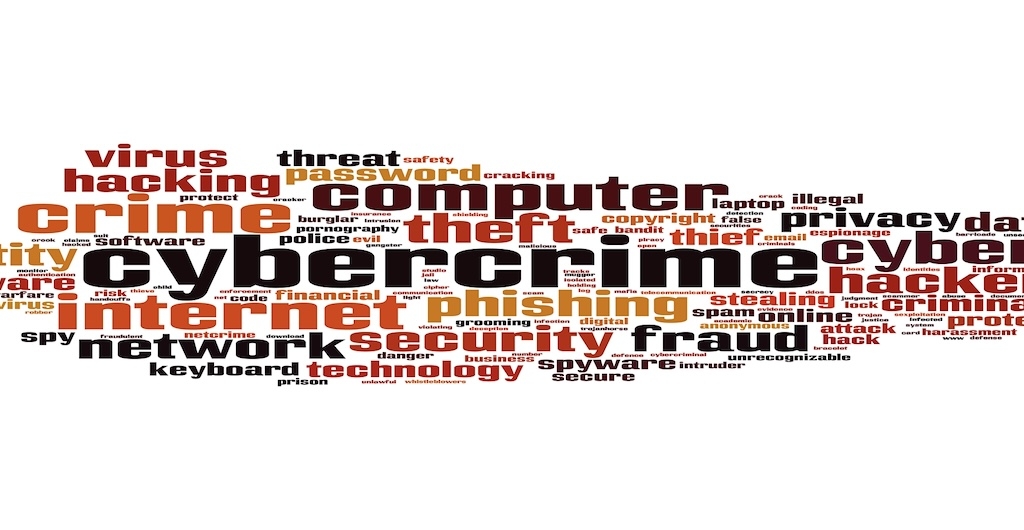 Wortwolke für Cyberkriminalität