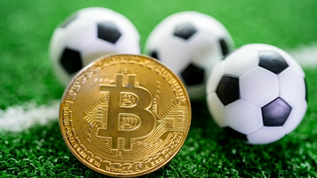 Bitcoin vor Kickerfußbällen