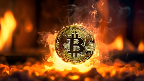 Bitcoin in Flammen