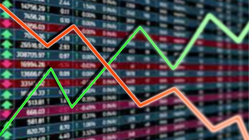 Finanzmarktdiagramm zeigt Geschäftsvolatilität