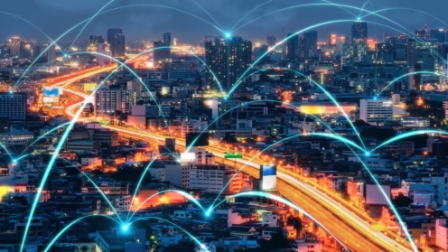 Smart digital city with connection network reciprocity over the cityscape