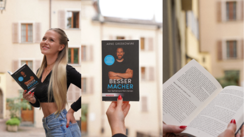 Celine Nadolny mit dem Buch "Bessermacher"