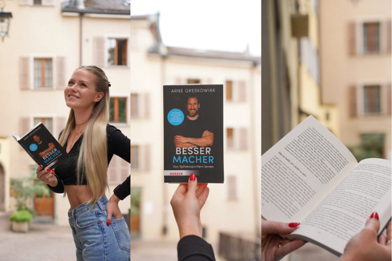 Celine Nadolny mit dem Buch "Bessermacher"