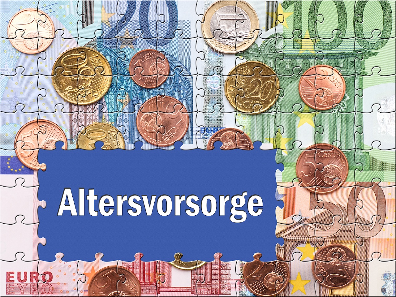 Altersvorsorge - Konzept Geld