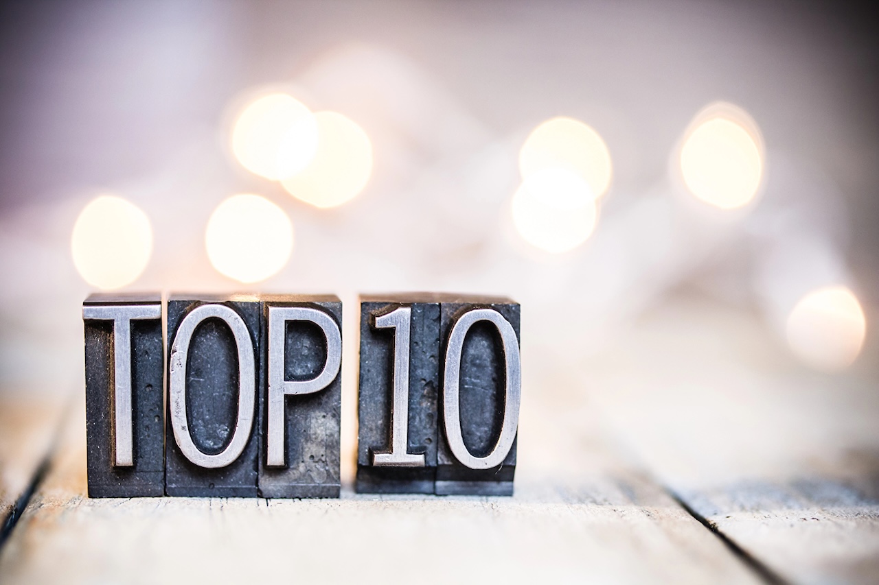 Top 10 Konzept Vintage-Buchdruck-Typ Thema