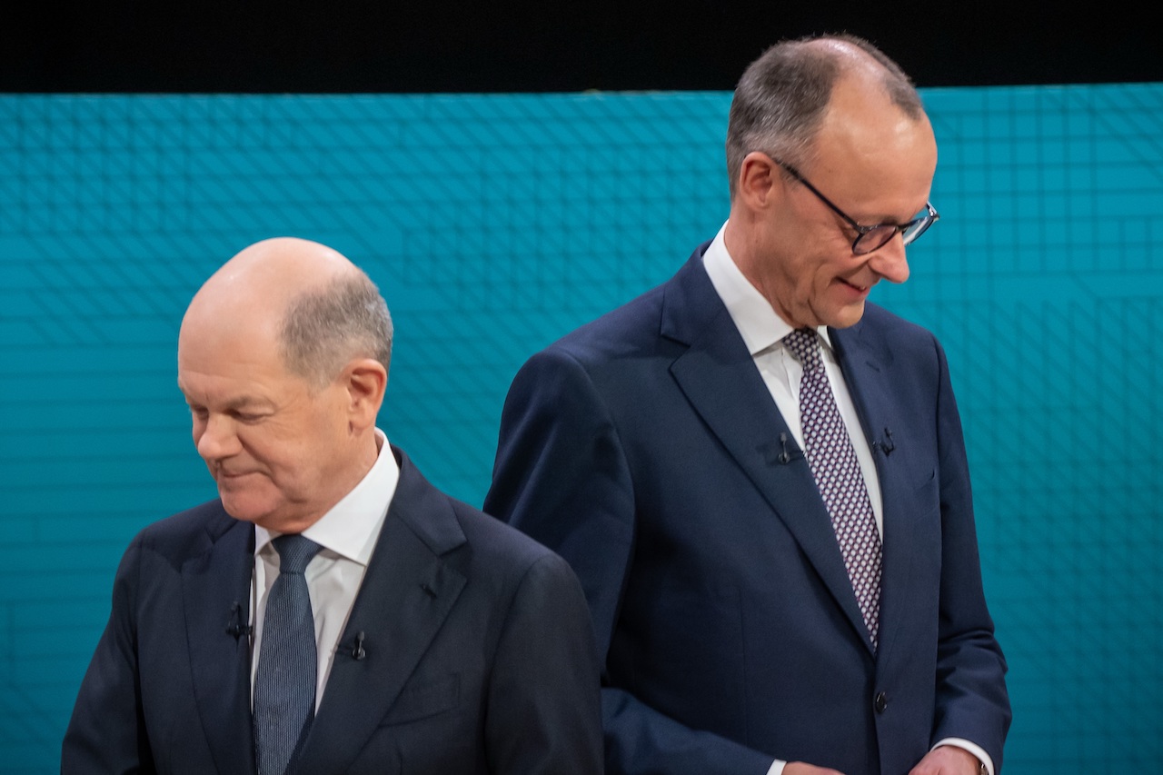 TV-Duell Scholz gegen Merz