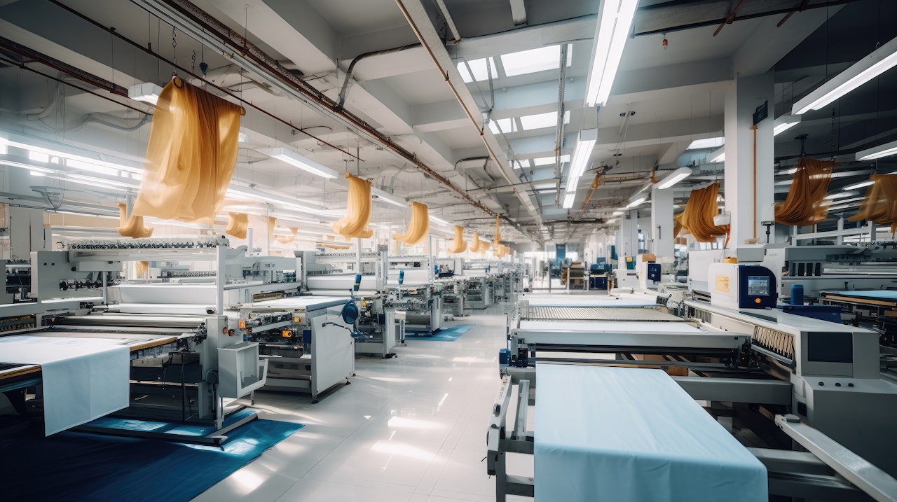 Equipment for the preparation of cloth at a garment factor